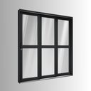 Ver imagem 2 de Porta de Aço de Correr Lateral com Travessa 3 Folhas 213x150cm Aço Pronto Riobras Preto