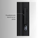 Ver imagem 4 de Porta de Aço de Correr Lateral com Travessa 3 Folhas 213x150cm Aço Pronto Riobras Preto