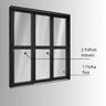Porta de Aço de Correr Lateral com Travessa 3 Folhas 213x150cm Aço Pronto Riobras - 7