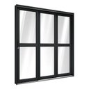 Ver imagem 1 de Porta de Aço de Correr Lateral com Travessa 3 Folhas 213x150cm Aço Pronto Riobras Preto