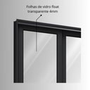 Ver imagem 6 de Porta de Aço de Correr Lateral com Travessa 3 Folhas 213x150cm Aço Pronto Riobras