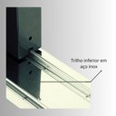 Ver imagem 4 de Porta de Aço Correr Lateral com Travessa 3 Folhas 213x150cm Pronto Riobras Preto