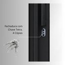 Ver imagem 6 de Porta de Aço Correr Lateral com Travessa 3 Folhas 213x150cm Pronto Riobras Preto