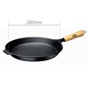 Ver imagem 3 de Frigideira Rasa Ferro Cabo Madeira Panela Mineira 28cm 1,2l