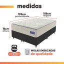 Ver imagem 2 de Cama Box Queen Colchão Ortopédico Atena Molas Ensacadas Pillow Top Hip Sleep
