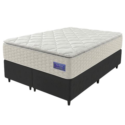 Cama Box Queen Colchão Ortopédico Atena Molas Ensacadas Pillow Top Hip Sleep