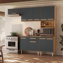 Ver imagem 1 de Cozinha Lemon 8 Portas com Balcão Freijó/Chumbo - Nicioli