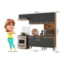 Ver imagem 4 de Cozinha Lemon 8 Portas com Balcão Freijó/Chumbo - Nicioli