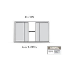 Janela de Aço de Correr Central 4 Folhas 100x150cm Aço Pronto Riobras - 3