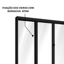 Ver imagem 4 de Janela de Aço de Correr Central 4 Folhas 100x200cm Aço Pronto Riobras