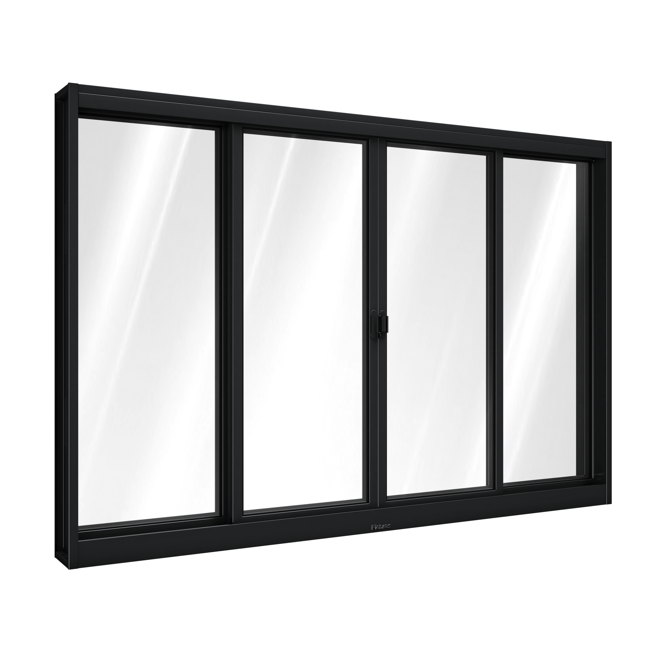 Janela de Aço de Correr Central 4 Folhas 100x200cm Aço Pronto Riobras - 2
