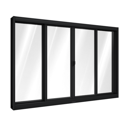 Janela de Aço de Correr Central 4 Folhas 100x200cm Aço Pronto Riobras