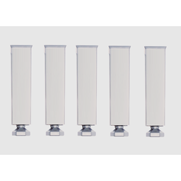 Kit 5 Pés Gabinete de Pia Armario Regula de 17 a 19 Cm Vap Branco - 1