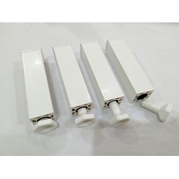 Kit 5 Pés Gabinete de Pia Armario Regula de 17 a 19 Cm Vap Branco - 6