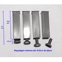 Ver imagem 5 de Kit 5 Pés Gabinete de Pia Armario Regula de 17 a 19 Cm Vap Branco