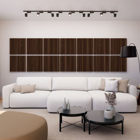 Painel Acústico Absorvedor Decorativo 60x60 Skal 10 Maestra Acústica:louro