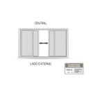Ver imagem 3 de Janela de Aço de Correr Central com Grade Quadrada 4 Folhas 100x100cm Aço Pronto Riobras