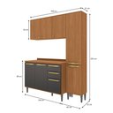 Ver imagem 2 de Armário de Cozinha Compacta 160cm Canela/Preto/Canela Elara Kappesberg