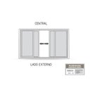 Ver imagem 3 de Janela de Aço de Correr Central com Grade Quadrada 4 Folhas 120x150cm Aço Pronto Riobras