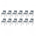 Ver imagem 1 de Cadeira Iso Base Cinza, Igreja, Escola, Escritório -cinza Kit 12 Peças