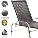 Ver imagem 6 de Kit - Chaise em Alumínio com 2 Espreguiçadeiras Catar Reguláveis - Incluso Almofadas Impermeá -