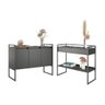 Kit Buffet e Aparador Industral Plis Preto Onix - 1