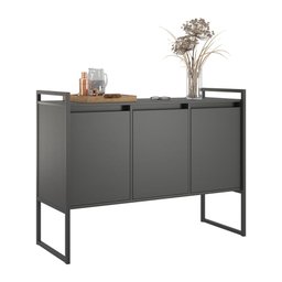 Kit Buffet e Aparador Industral Plis Preto Onix - 2