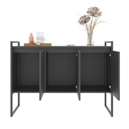 Kit Buffet e Aparador Industral Plis Preto Onix - 6