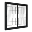 Ver imagem 1 de Janela de Aço de Correr Lateral 1 Folha Móvel e 1 Folha Fixa com Grade Quadrada 100x120cm Aço Pronto