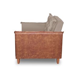 Poltrona Sofá Cama Confortável com Puff para Vovô e Vovó Capuccino/marrom Bz Home Decor - 5