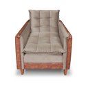 Ver imagem 3 de Poltrona Sofá Cama Confortável com Puff para Vovô e Vovó Capuccino/marrom Bz Home Decor