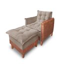 Ver imagem 4 de Poltrona Sofá Cama Confortável com Puff para Vovô e Vovó Capuccino/marrom Bz Home Decor