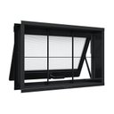 Ver imagem 2 de Janela de Aço Maxim-Ar com Grade Quadrada 40x60cm Aço Pronto Riobras