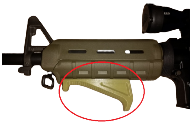 grip para trilhos M-lok AFG - 3