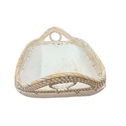 Bandeja em Madeira e Rattan Mart 34,5cm - 2