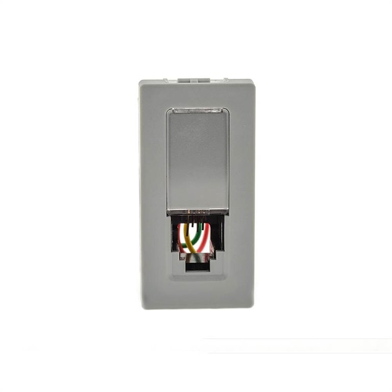Tomada Módulo RJ11 Pial Plus + Quatro Fios Cinza - Pial Legrand Tomada Módulo RJ11 Pial Plus + Quatro Fios Cinza - Pial Legrand