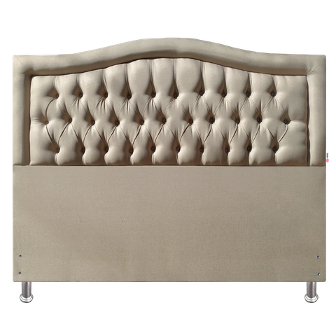 Cabeceira Casal Estofada Capitone Provençal Linho Bege 140 X 120 Rbl