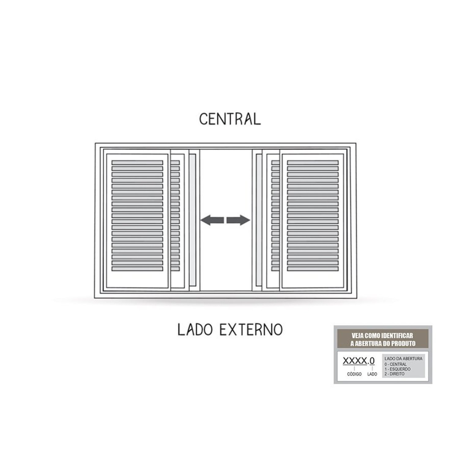 Janela de Aço Veneziana de Correr Central Sem Folha para Vidro com Grade Quadrada 4 Folhas 100x100cm - 3