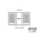 Ver imagem 3 de Janela de Aço Veneziana de Correr Central sem Folha para Vidro com Grade Quadrada 4 Folhas 100x120cm