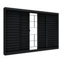 Ver imagem 1 de Janela de Aço Veneziana de Correr Central sem Folha para Vidro com Grade Quadrada 4 Folhas 100x120cm