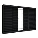 Ver imagem 2 de Janela de Aço Veneziana de Correr Central sem Folha para Vidro com Grade Quadrada 4 Folhas 100x120cm