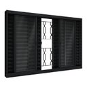 Ver imagem 1 de Janela de Aço Veneziana de Correr Central com Grade Mosaico 6 Folhas 100x120cm Aço Pronto Riobras