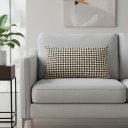 Ver imagem 1 de Almofada Retangular Jacquard Pied de Poule 30x50cm Marrom