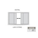 Ver imagem 3 de Janela de Aço de Correr Central 4 Folhas 100x100cm Aço Pronto Riobras