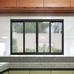 Janela de Aço de Correr Central 4 Folhas 100x120cm Aço Pronto Riobras - 2
