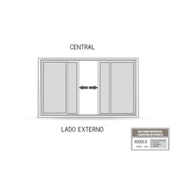 Janela de Aço de Correr Central 4 Folhas 100x120cm Aço Pronto Riobras - 3