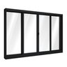 Janela de Aço de Correr Central 4 Folhas 100x120cm Aço Pronto Riobras - 1