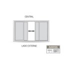 Ver imagem 3 de Janela de Aço de Correr Central 4 Folhas 100x150cm Aço Pronto Riobras