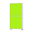 Ver imagem 1 de Armário Roupeiro de Aço para Vestiário 6 Portas Locker Verde com Chave