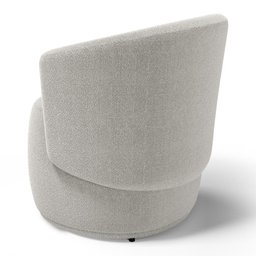 Poltrona Decorativa Aisha Orgânica Bouclê Bege - Desk Design - 6